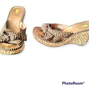 Volatile Nautical Stripes Jute wedges